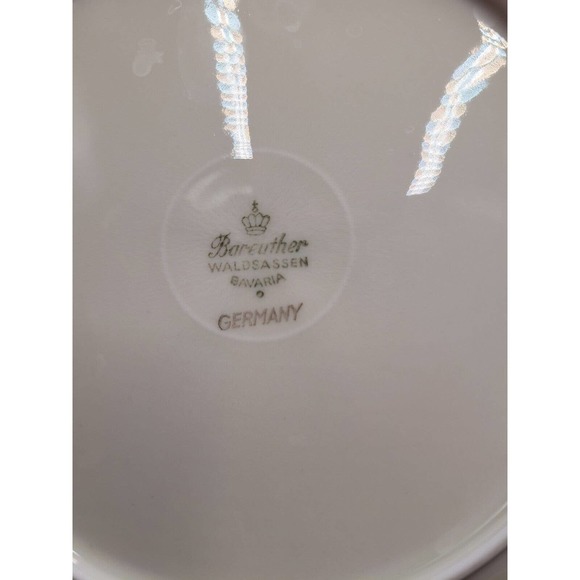 VTG Bareuther Waldsassen Luncheon Trio Set Plate Teacup Saucer 53 Gold Trim - Picture 5 of 12
